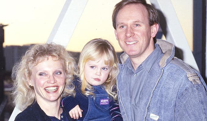 Sandra Dickinson, Georgia Moffett, and Peter Davison